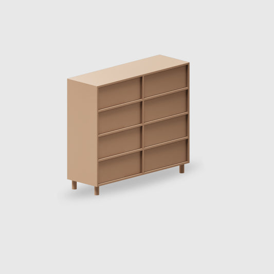 Orlo 8 Drawer Lowboy - Colour