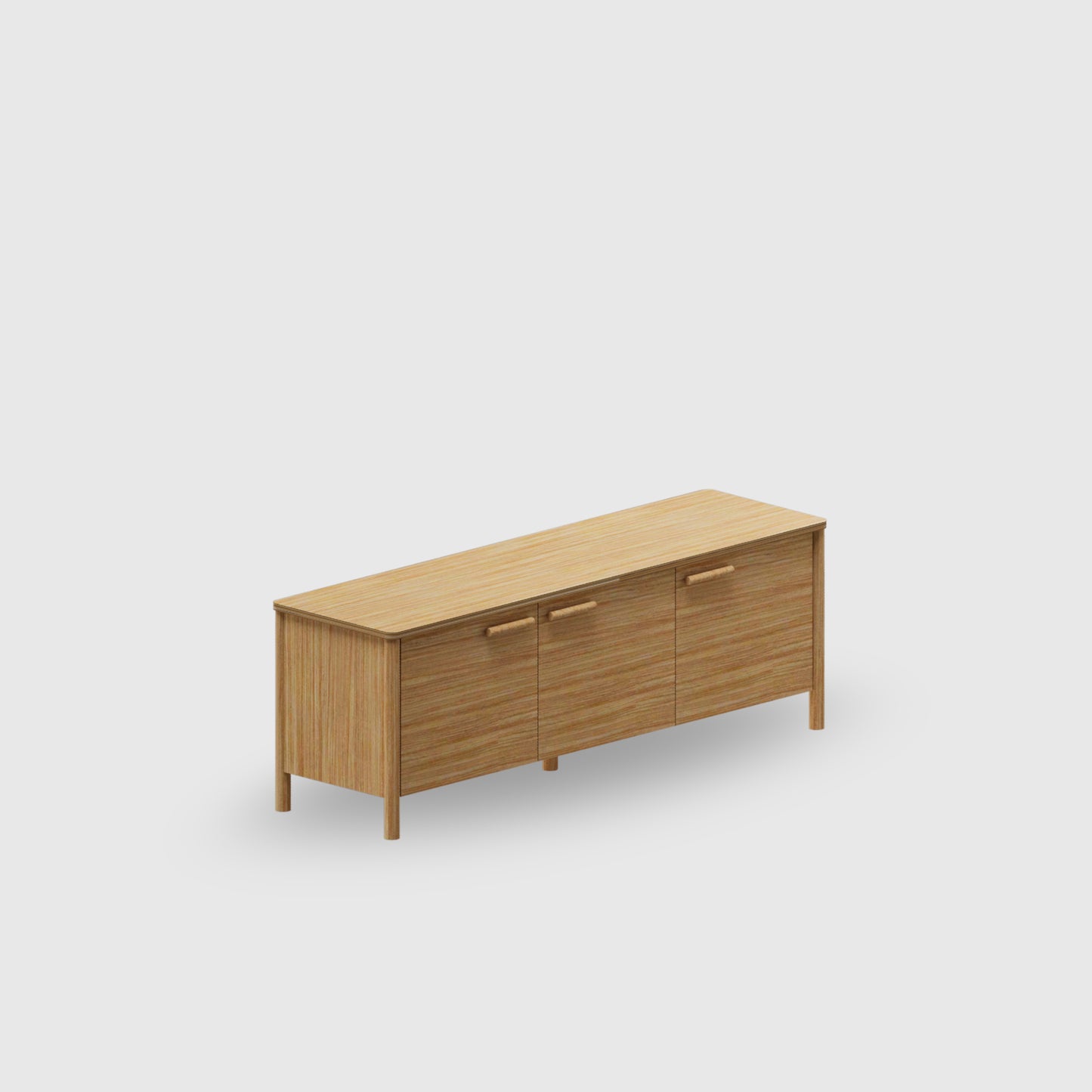 Doug 3 Door TV Unit - Timber