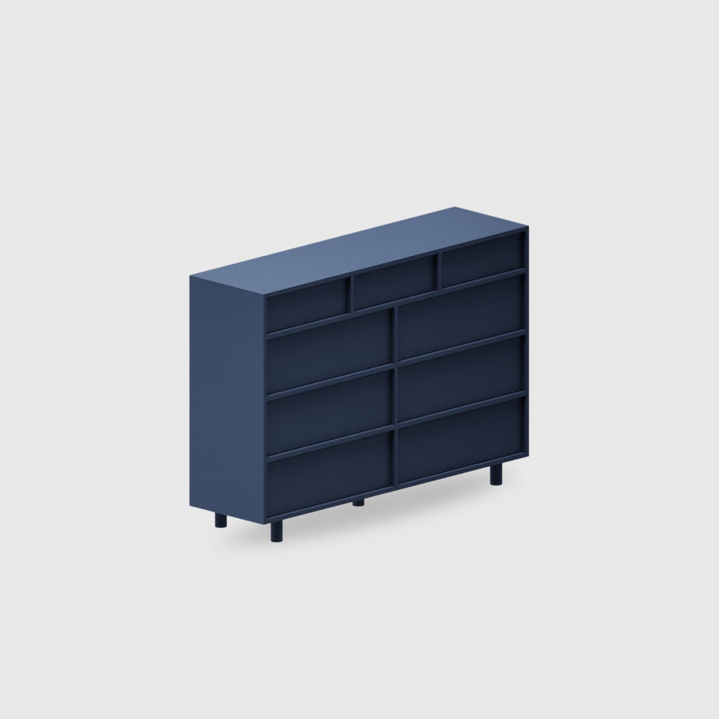 Orlo 9 Drawer Lowboy - Colour