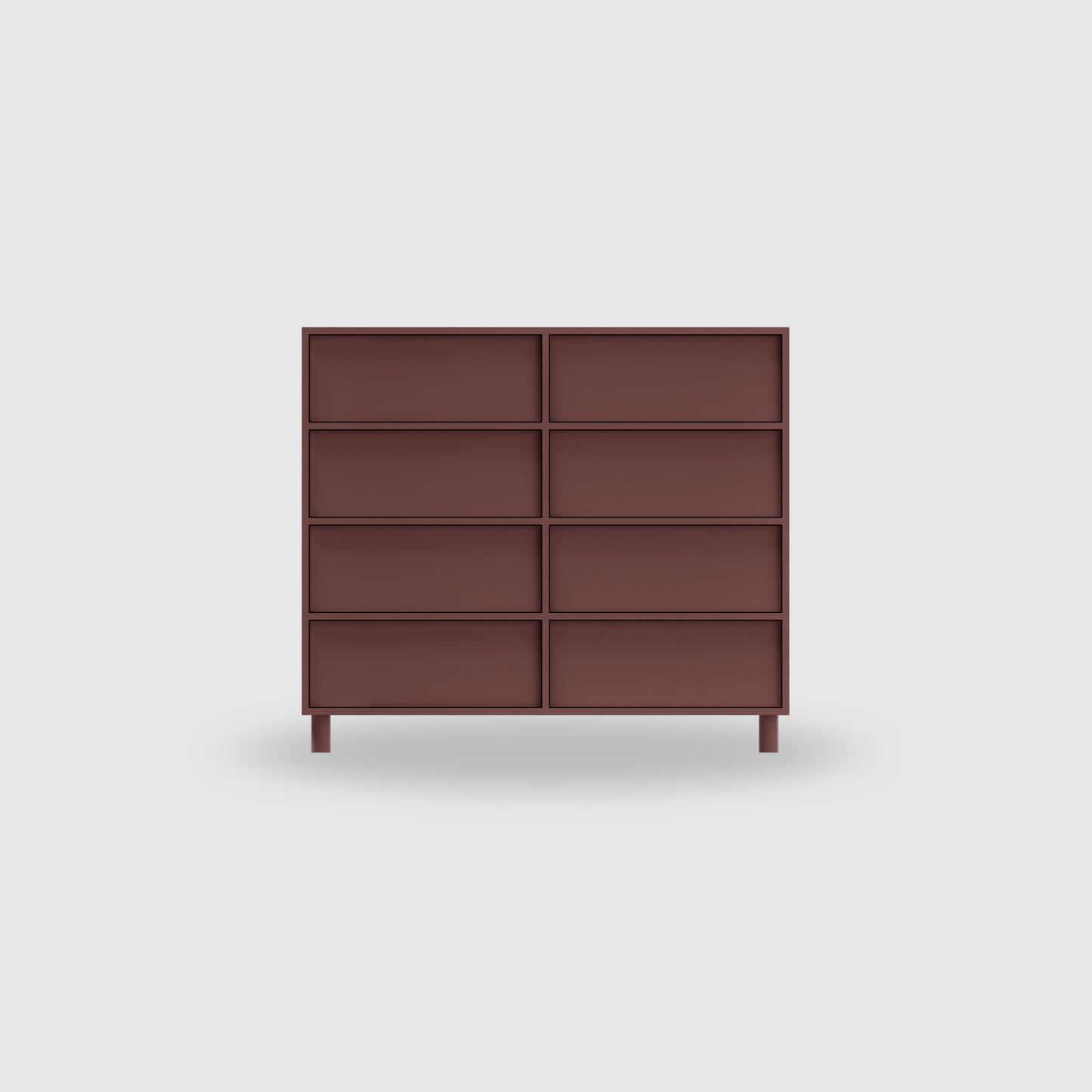 Orlo 8 Drawer Lowboy - Colour