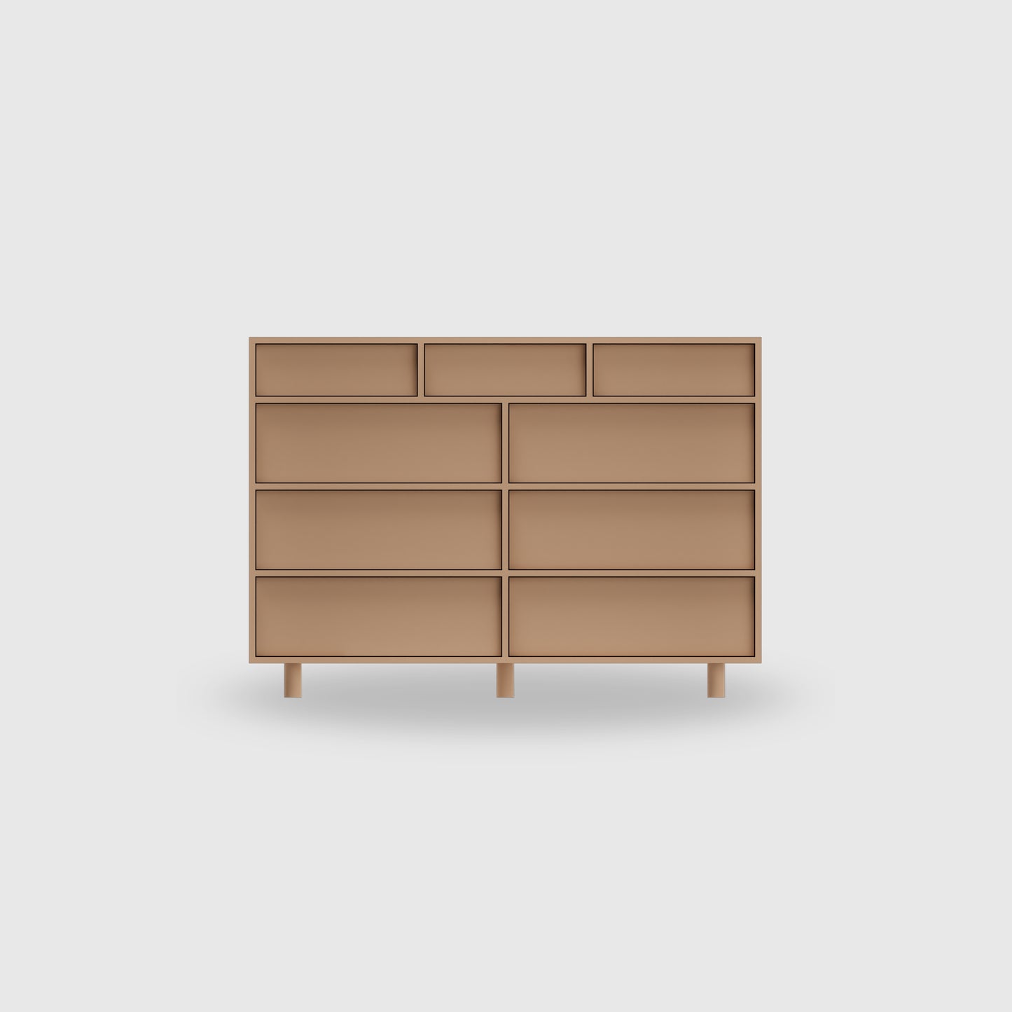 Orlo 9 Drawer Lowboy - Colour