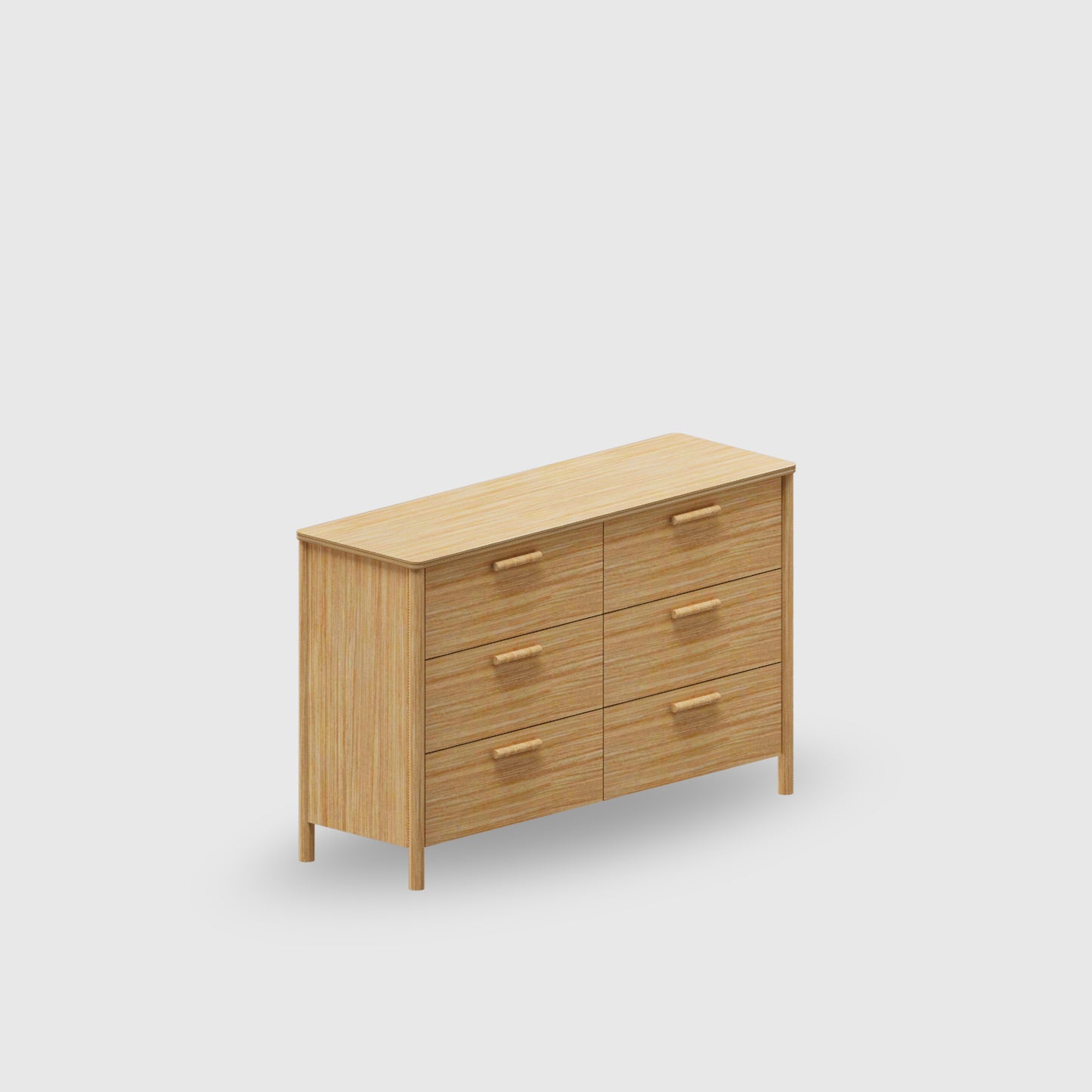Doug 6 Drawer Lowboy - Timber