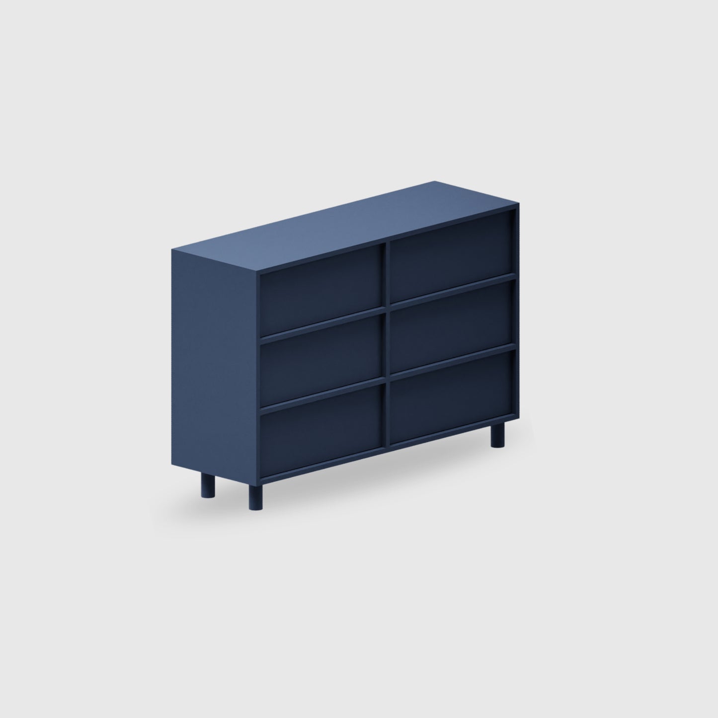 Orlo 6 Drawer Lowboy - Colour