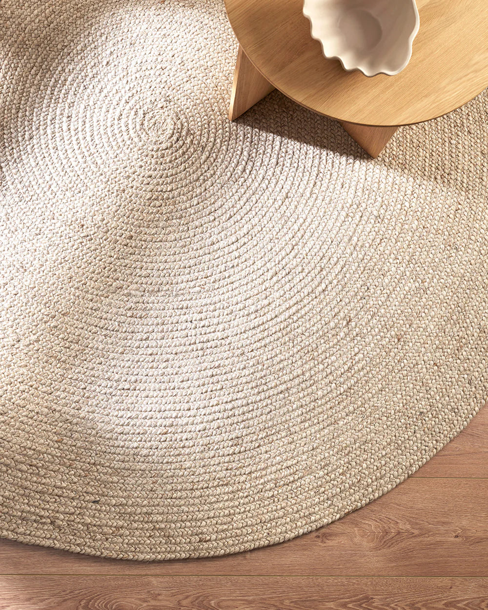 Tairua Natural Straw Round Floor Rug