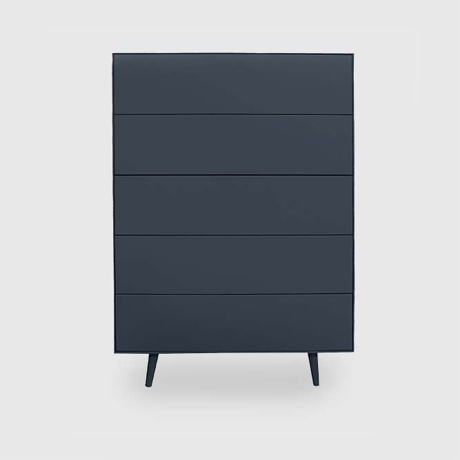 Slim Retro Colour 5 Drawer Tallboy