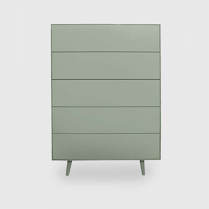 Slim Retro Colour 5 Drawer Tallboy