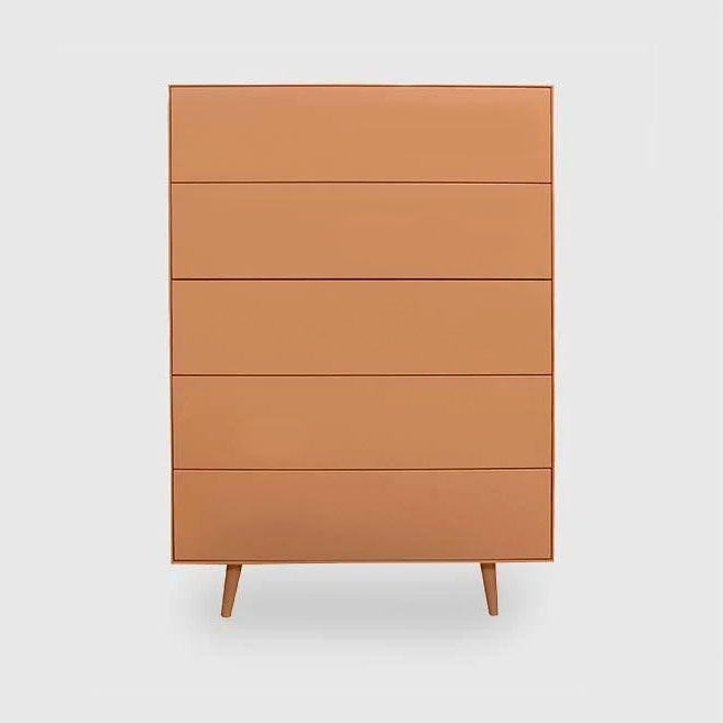 Slim Retro Colour 5 Drawer Tallboy