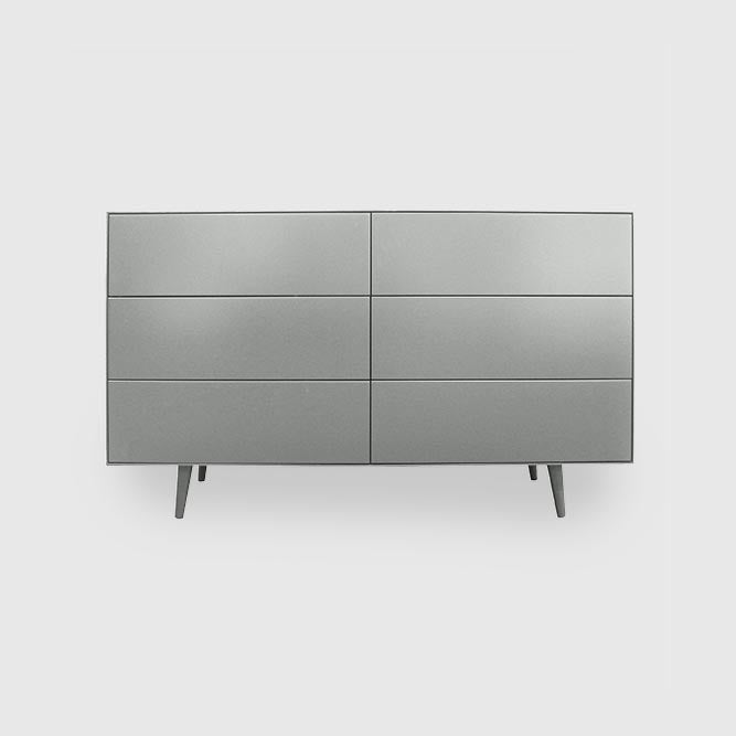 Slim Retro Colour 6 Drawer Lowboy