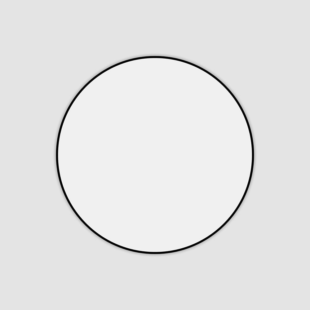 Slim Mirror Round - Black - Large