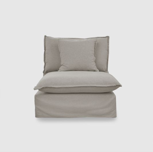 Byron Slip Cover Sofa - 1 Seater Armless (Modular) - Chambray