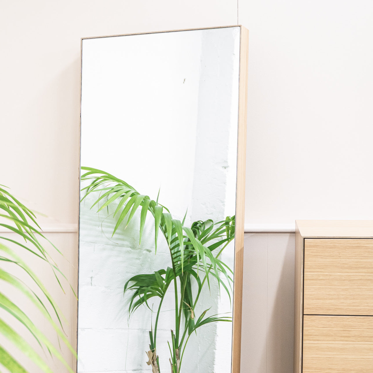 Slim Frame Mirror - 1700 x 600 - Black Oak