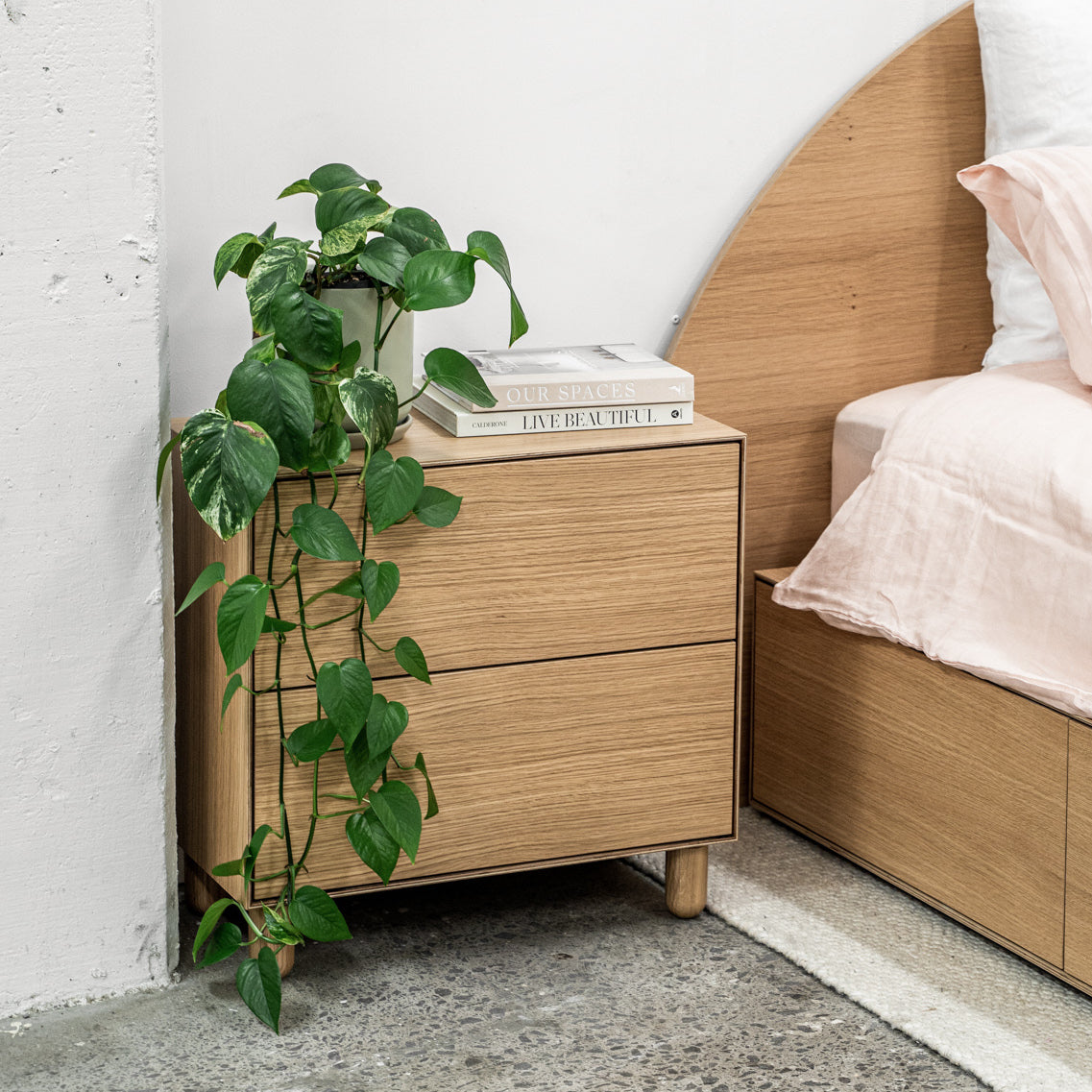 Slim 2 Drawer Bedside