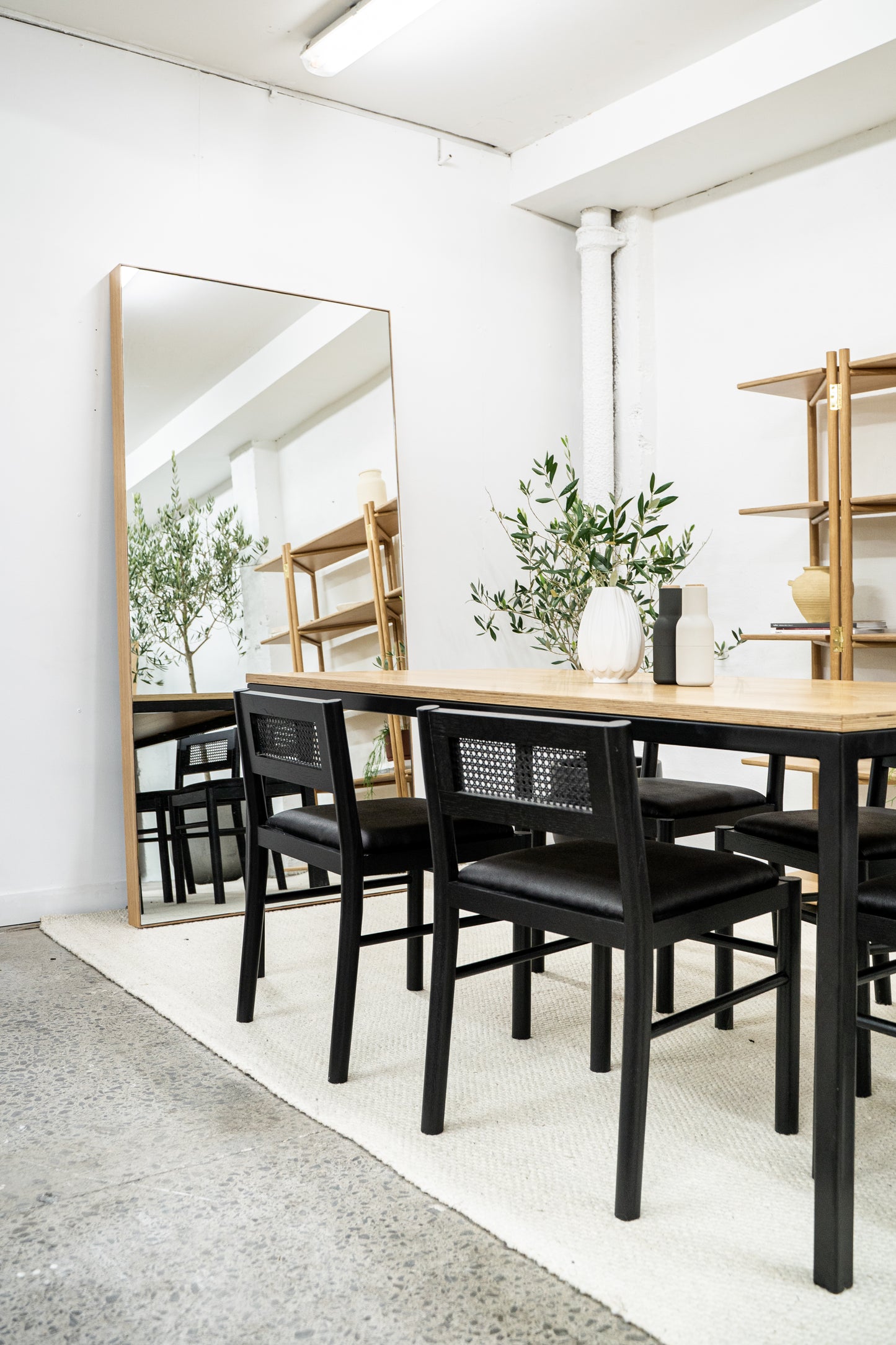 Black Oak Rattan Chair