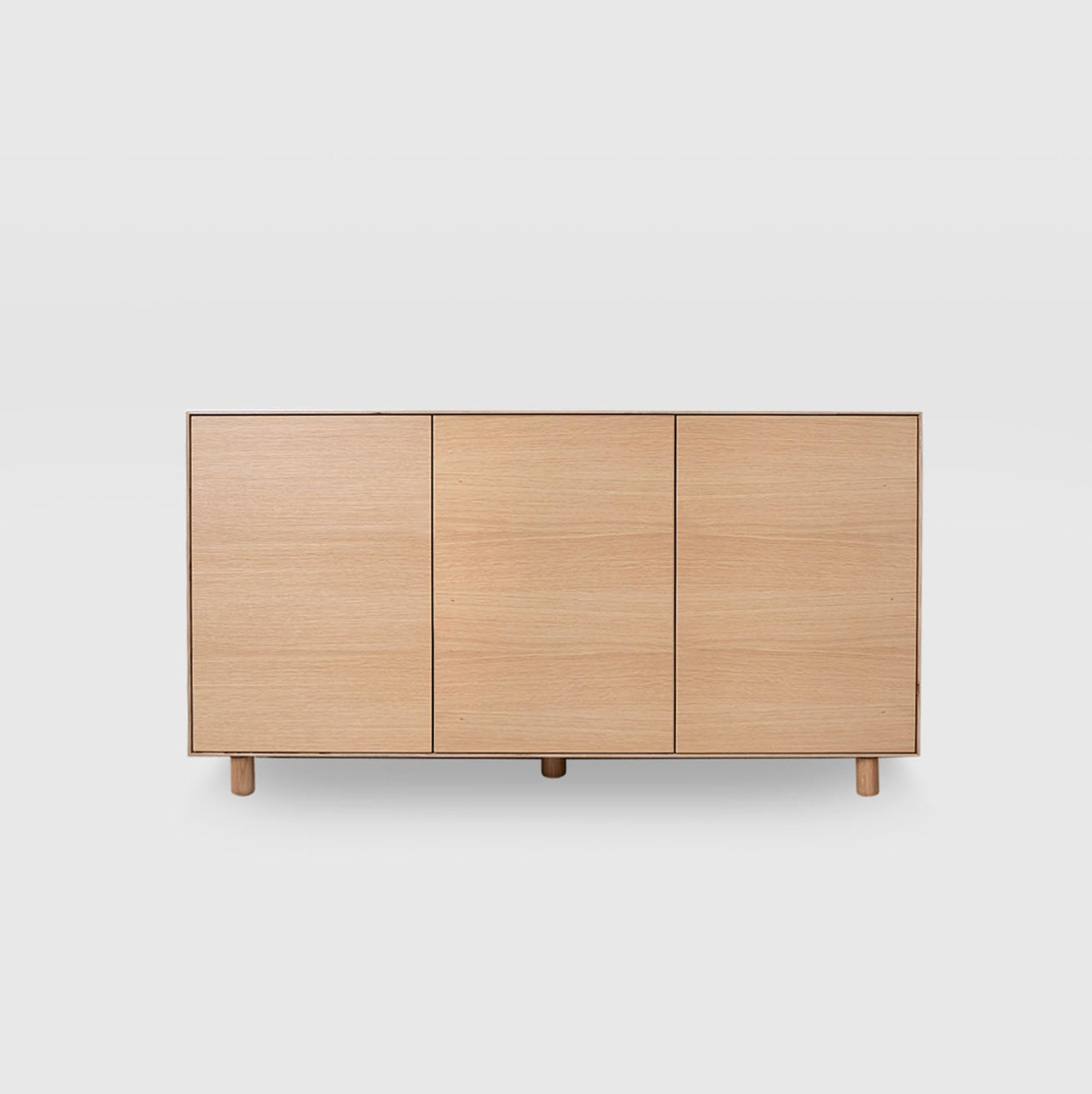 Slim 3 Door Buffet - Black Oak