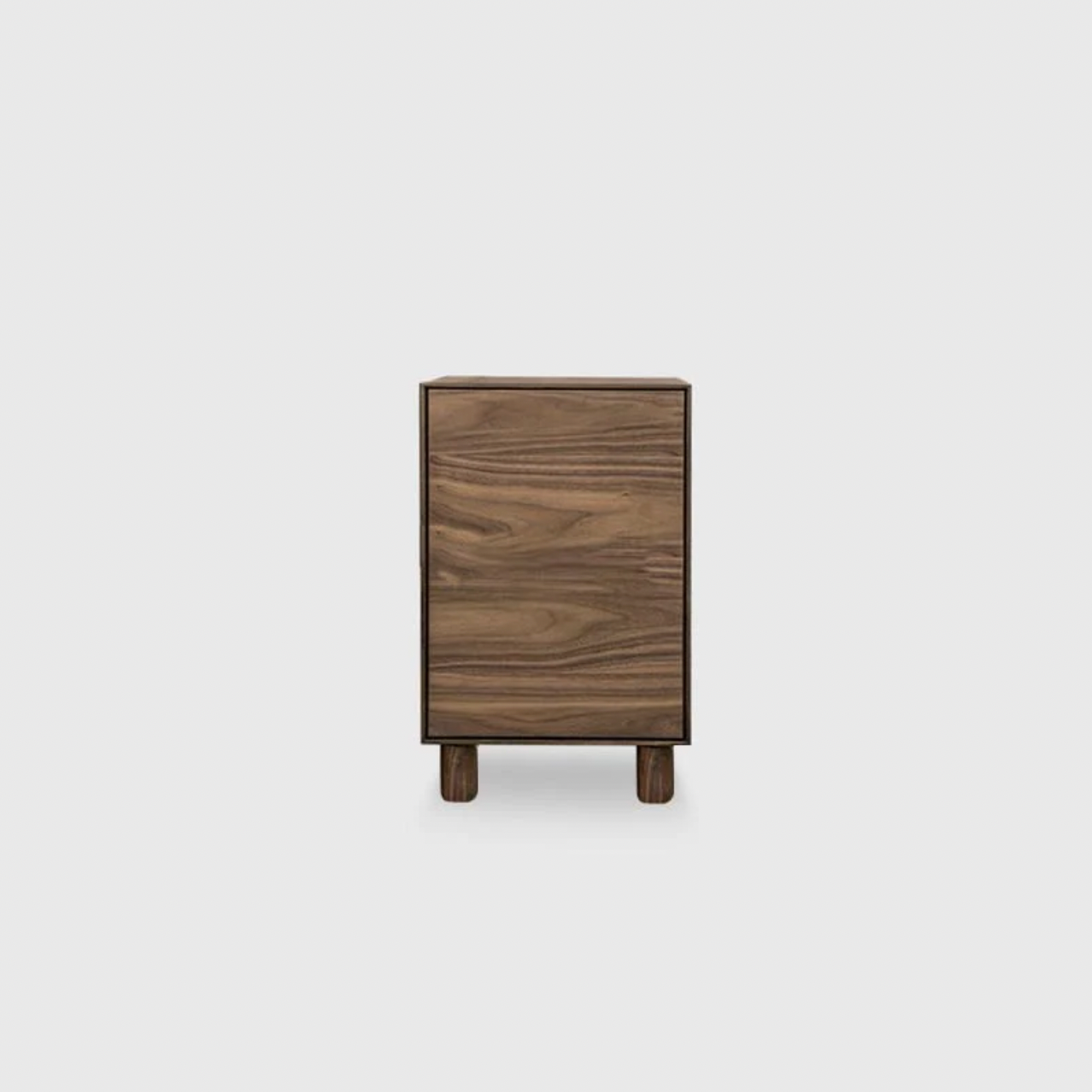 Slim 1 Door Bedside - Black Oak