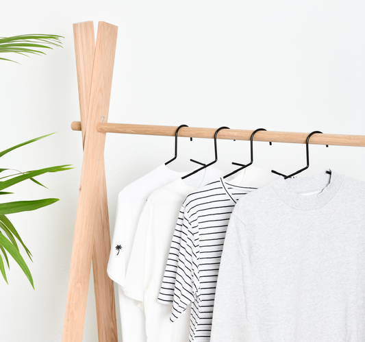 Wooden Clothes Rack (Without Shelf) - Solid Oak