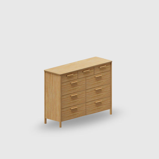 Doug 9 Drawer Lowboy - Timber