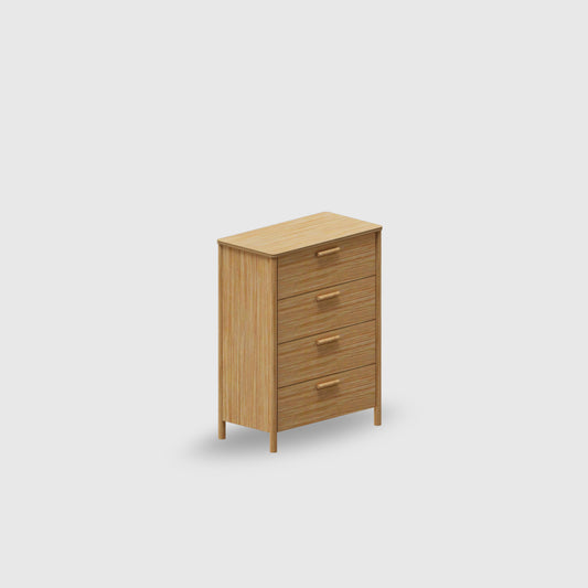 Doug 4 Drawer Tallboy - Timber