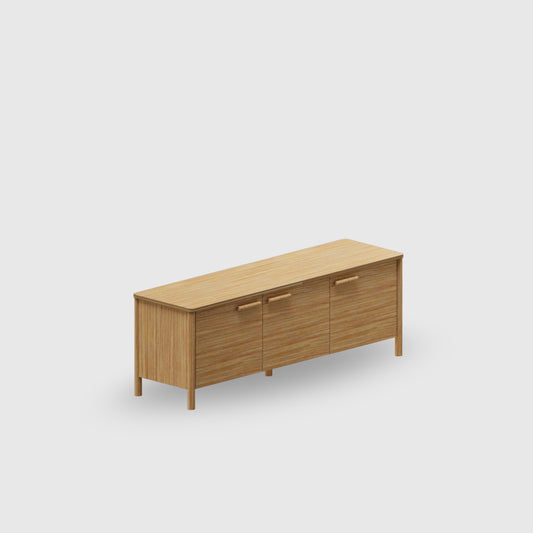 Doug 3 Door TV Unit - Timber