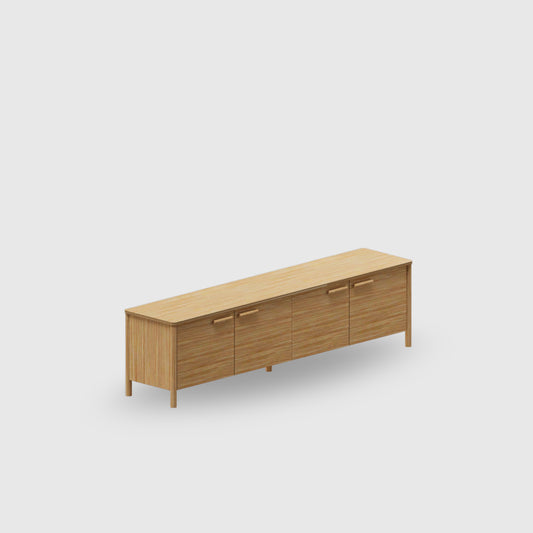 Doug 4 Door TV Unit - Timber