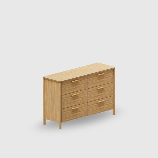Doug 6 Drawer Lowboy - Timber