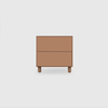 Slim 2 Drawer Wide Bedside - Colour