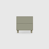 Slim 2 Drawer Wide Bedside - Colour