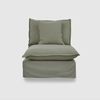 Byron Slip Cover Sofa - 1 Seater Armless (Modular) - Chambray