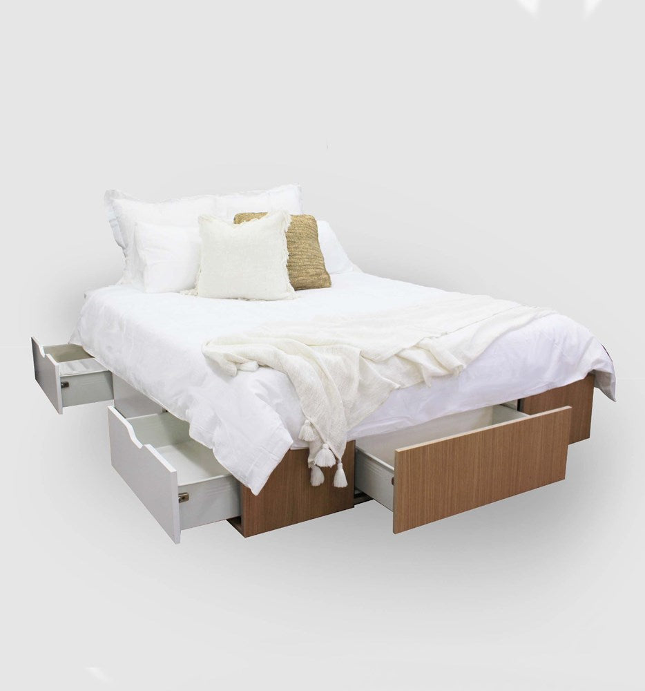 Boxed Oak Daniels Bed Box 7 Drawer