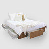 Boxed Oak Daniels Bed Box 7 Drawer