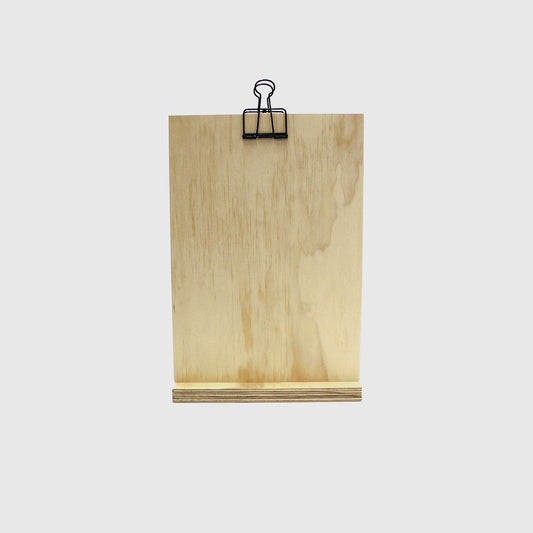 Clip Stand - L (A4) - Pine Plywood Black Clip