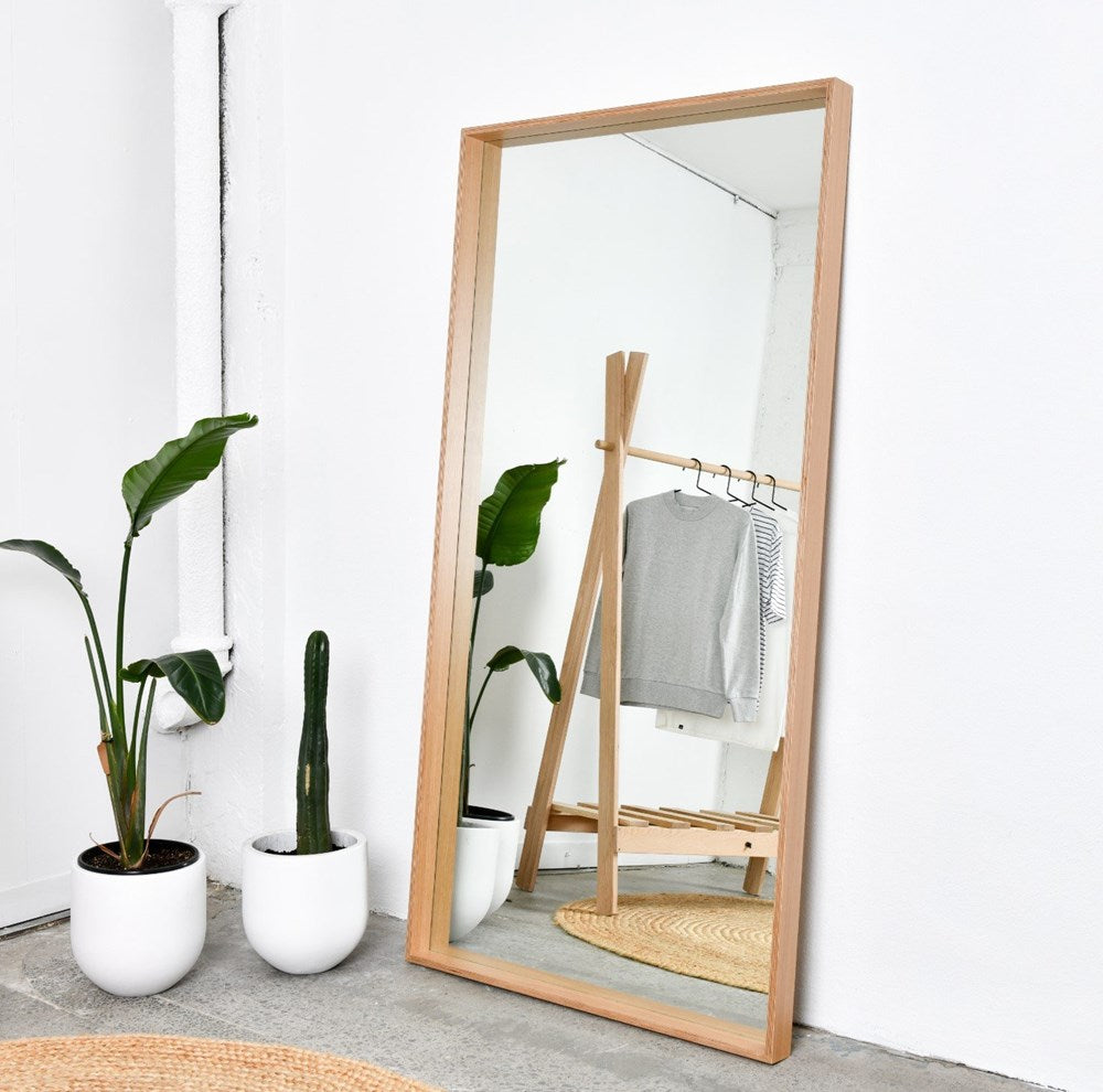 Deep Frame Mirror - 2000mm x 1000mm - Oak Plywood