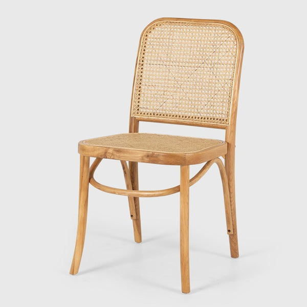 Woven Rattan Dining Chair - Oak