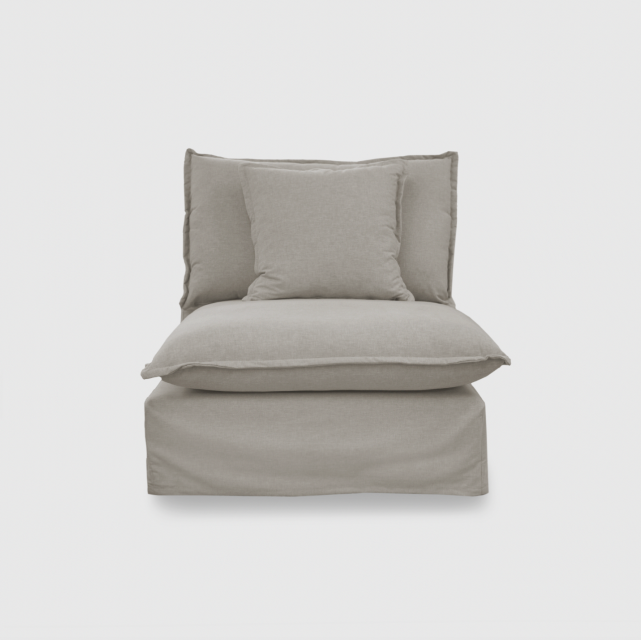 Byron Slip Cover Sofa - 1 Seater Armless (Modular) - Chambray