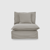 Byron Slip Cover Sofa - 1 Seater Armless (Modular) - Chambray