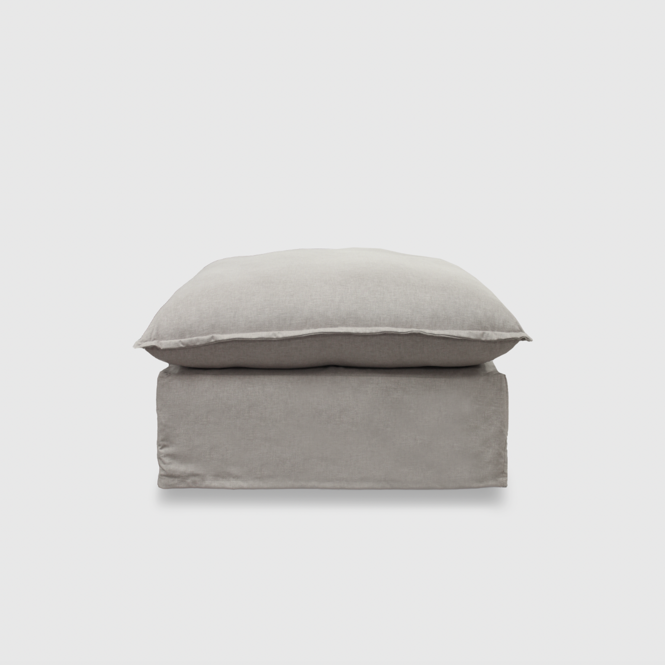 Byron Slip Cover Sofa - Ottoman - Chambray