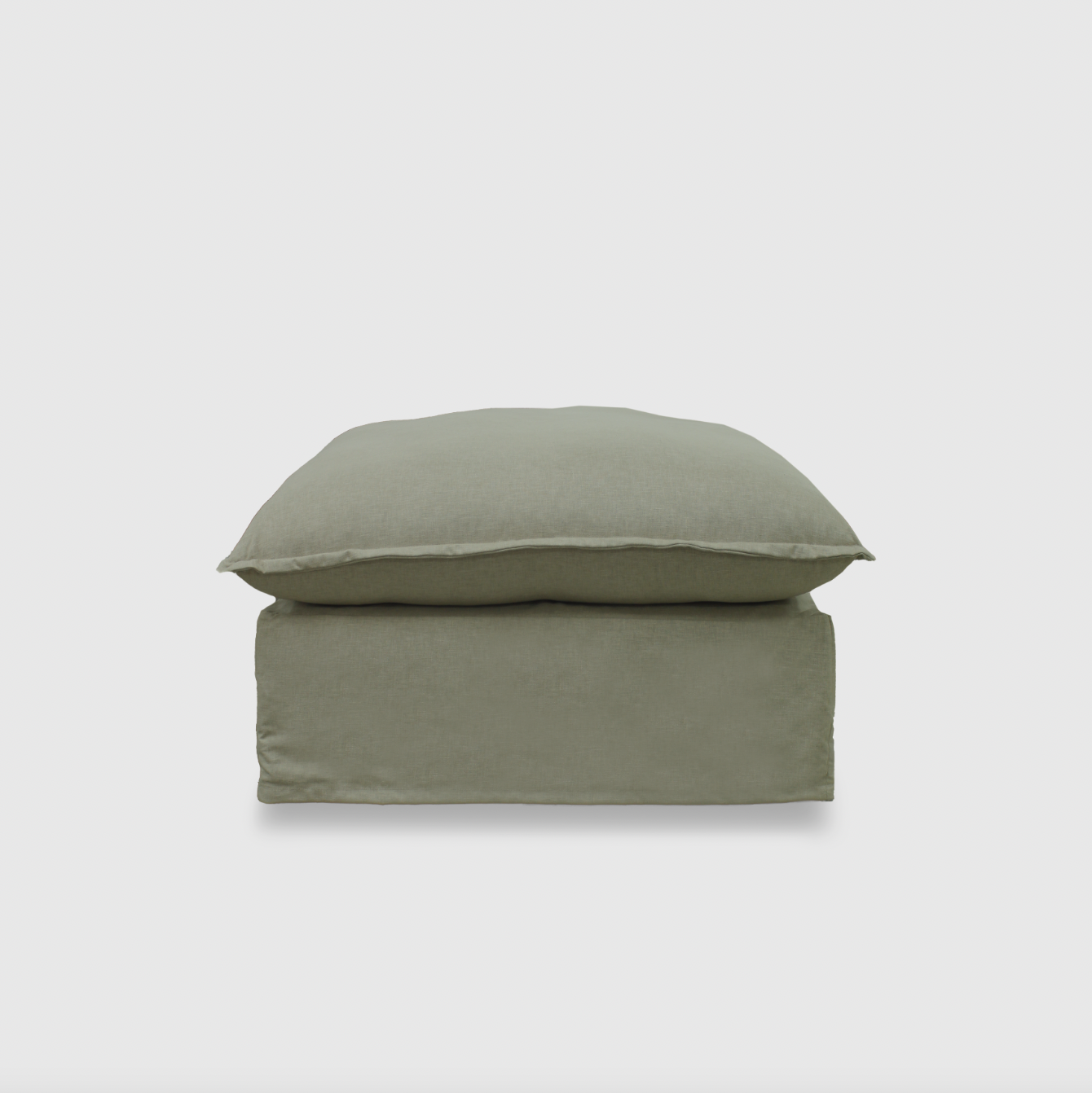 Byron Slip Cover Sofa - Ottoman - Chambray