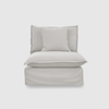 Byron Slip Cover Sofa - 1 Seater Armless (Modular) - Chambray
