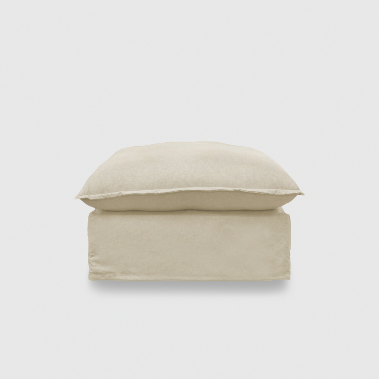 Byron Slip Cover Sofa - Ottoman - Chambray