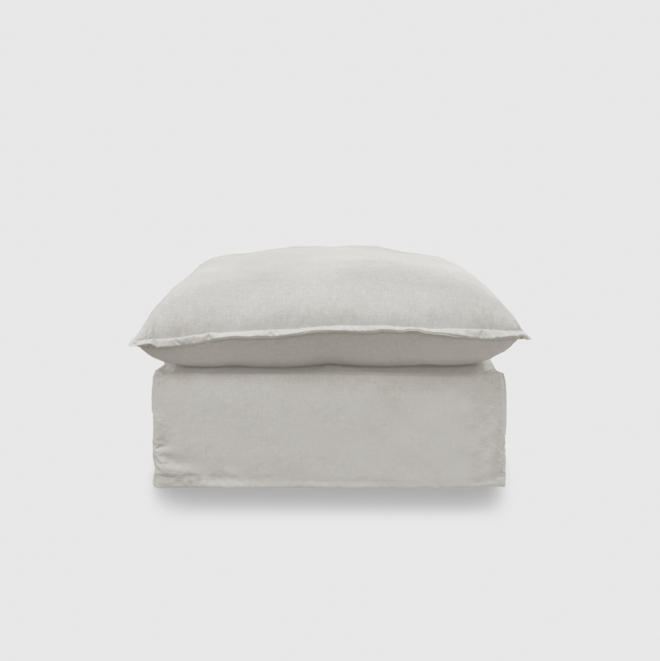 Byron Slip Cover Sofa - Ottoman - Chambray