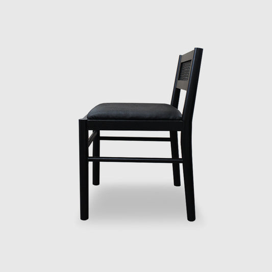 Black Oak Rattan Chair